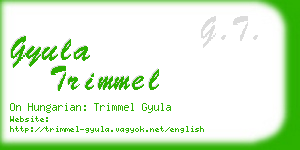 gyula trimmel business card